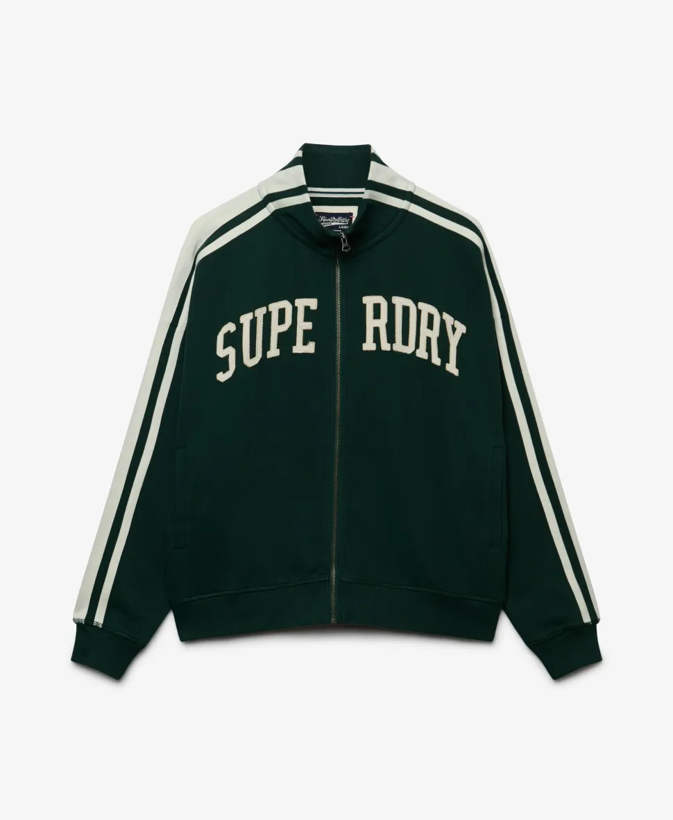 Athletic Essentials Applique Loose Zip Track Top