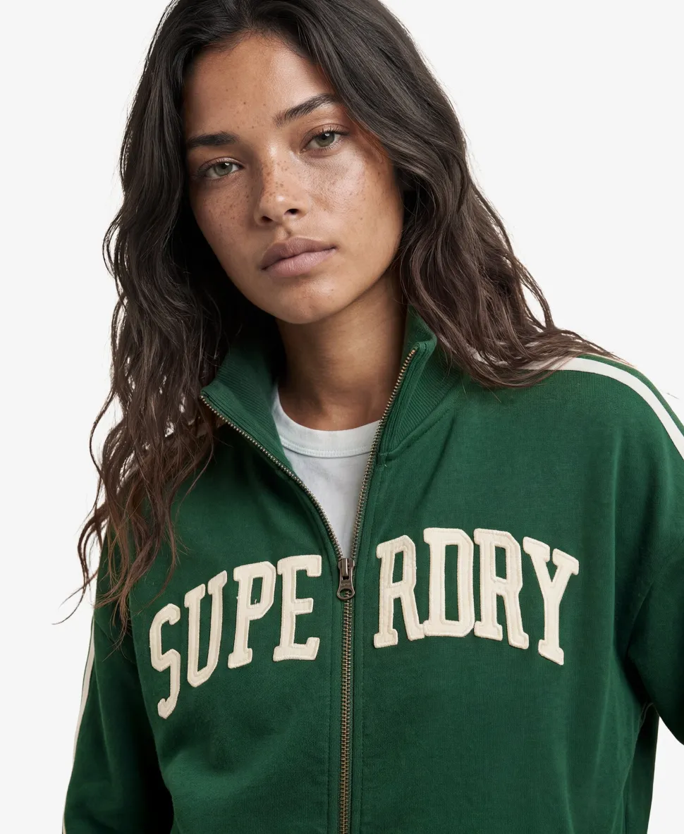 Athletic Essentials Applique Loose Zip Track Top
