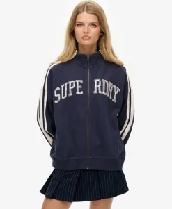 Athletic Essentials Applique Loose Zip Track Top