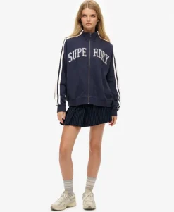 Athletic Essentials Applique Loose Zip Track Top
