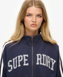 Athletic Essentials Applique Loose Zip Track Top