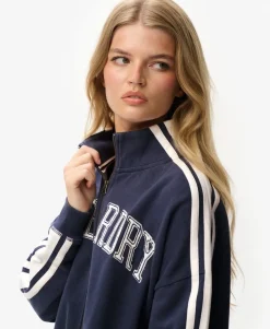 Athletic Essentials Applique Loose Zip Track Top
