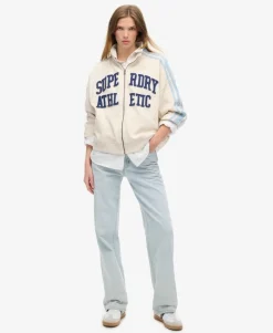 Athletic Essentials Applique Loose Zip Track Top
