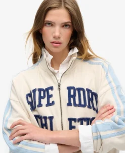 Athletic Essentials Applique Loose Zip Track Top