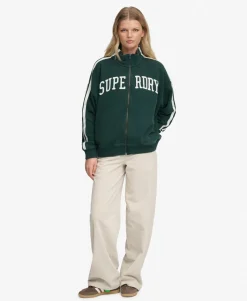 Athletic Essentials Applique Loose Zip Track Top