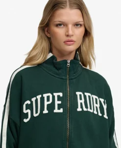 Athletic Essentials Applique Loose Zip Track Top