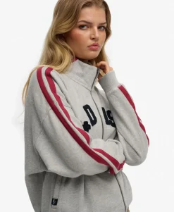 Athletic Essentials Applique Loose Zip Track Top
