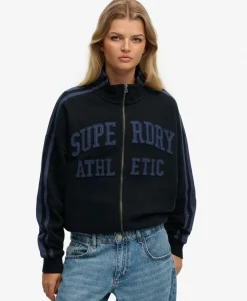 Athletic Essentials Applique Loose Zip Track Top