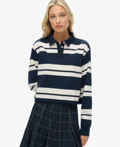 Athletic Essentials Cropped Stripe Rugby Top