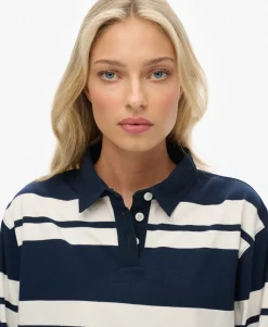 Athletic Essentials Cropped Stripe Rugby Top