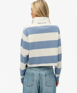 Athletic Essentials Cropped Stripe Rugby Top