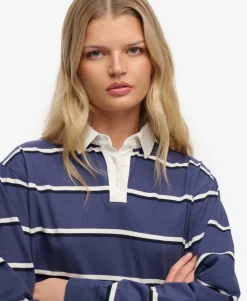 Athletic Essentials Cropped Stripe Rugby Top