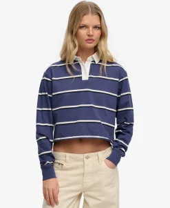 Athletic Essentials Cropped Stripe Rugby Top