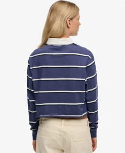 Athletic Essentials Cropped Stripe Rugby Top