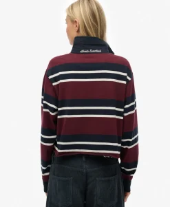 Athletic Essentials Cropped Stripe Rugby Top