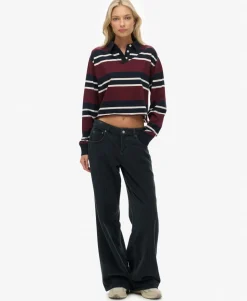 Athletic Essentials Cropped Stripe Rugby Top