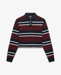 Athletic Essentials Cropped Stripe Rugby Top