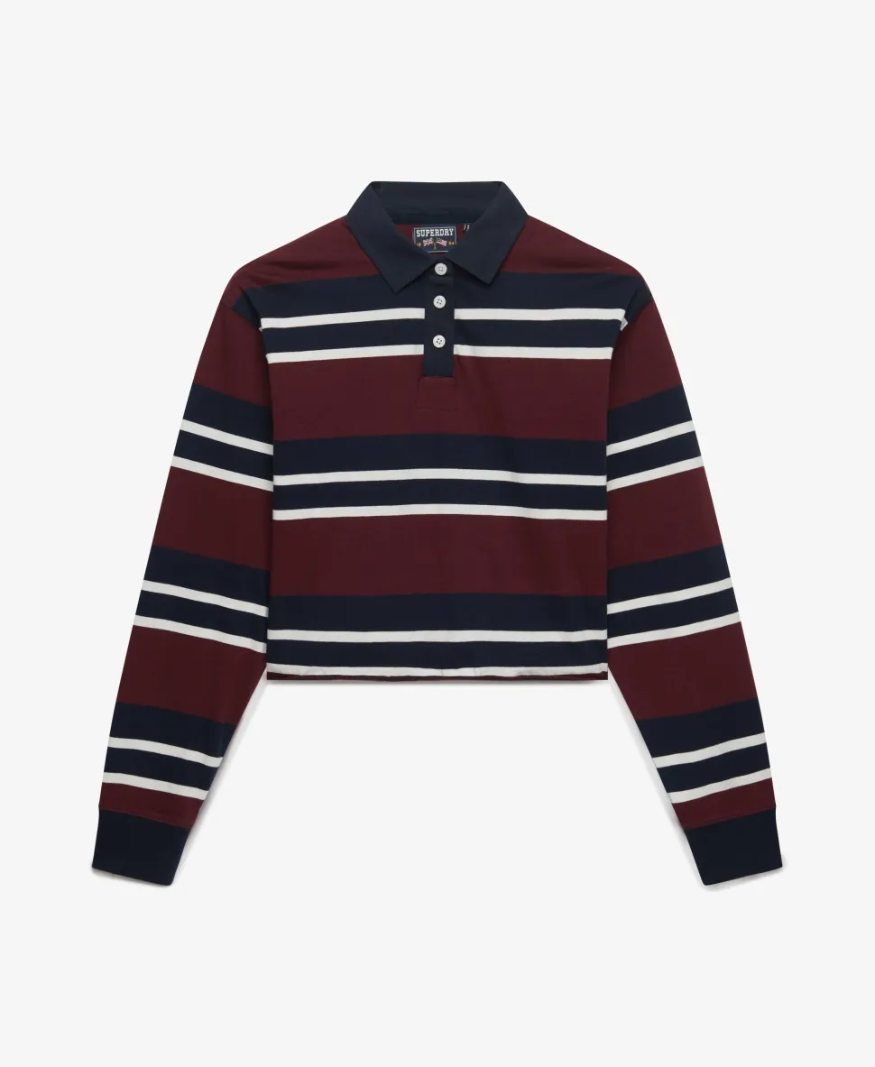 Athletic Essentials Cropped Stripe Rugby Top