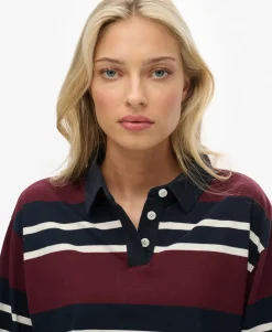 Athletic Essentials Cropped Stripe Rugby Top