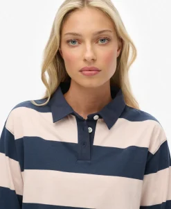 Athletic Essentials Cropped Stripe Rugby Top