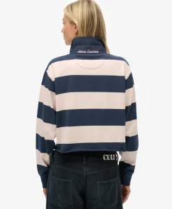 Athletic Essentials Cropped Stripe Rugby Top