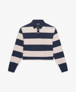 Athletic Essentials Cropped Stripe Rugby Top