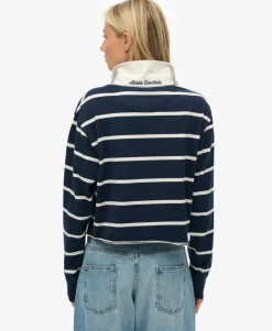 Athletic Essentials Cropped Stripe Rugby Top