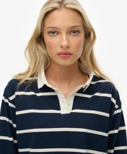 Athletic Essentials Cropped Stripe Rugby Top