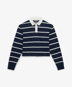 Athletic Essentials Cropped Stripe Rugby Top