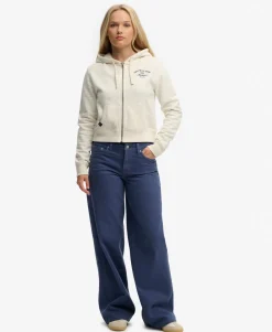 Athletic Essentials Cropped Zip Hoodie