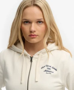 Athletic Essentials Cropped Zip Hoodie