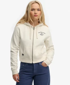 Athletic Essentials Cropped Zip Hoodie
