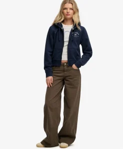 Athletic Essentials Cropped Zip Hoodie