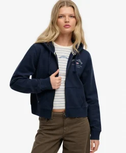 Athletic Essentials Cropped Zip Hoodie