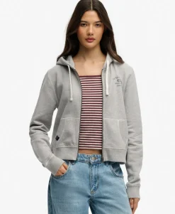 Athletic Essentials Cropped Zip Hoodie
