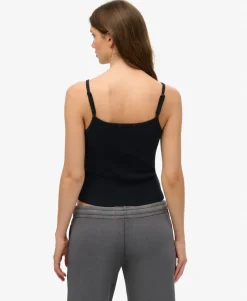 Athletic Essentials Embroidered Button Cami Top