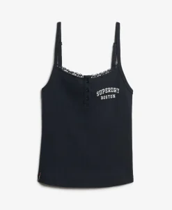 Athletic Essentials Embroidered Button Cami Top