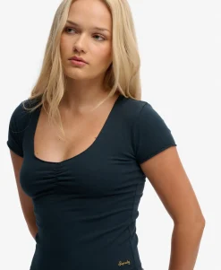 Athletic Essentials Gathered Short Sleeve Top