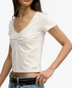 Athletic Essentials Gathered Short Sleeve Top