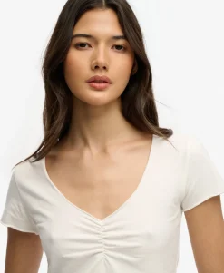 Athletic Essentials Gathered Short Sleeve Top