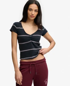 Athletic Essentials Gathered Pattern Top