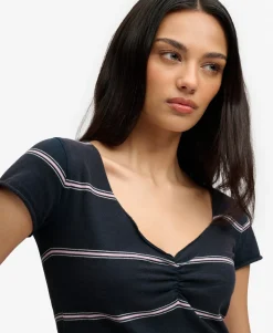 Athletic Essentials Gathered Pattern Top