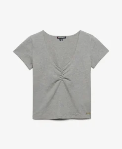 Athletic Essentials Gathered Short Sleeve Top