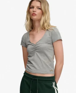 Athletic Essentials Gathered Short Sleeve Top