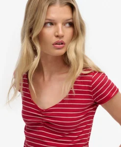 Athletic Essentials Gathered Pattern Top