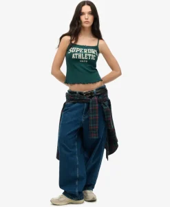 Athletic Essentials Graphic Pointelle Cami Top