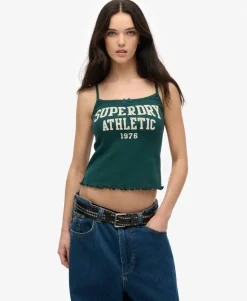 Athletic Essentials Graphic Pointelle Cami Top