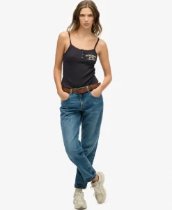 Athletic Essentials Graphic Button Cami Top