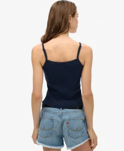 Athletic Essentials Graphic Button Cami Top