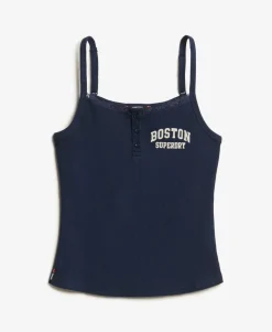 Athletic Essentials Graphic Button Cami Top